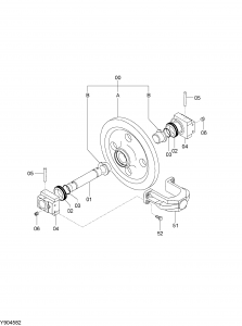 Hitachi EG65R-3 idler