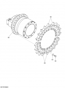 Hitachi EG65R-3 sprocket