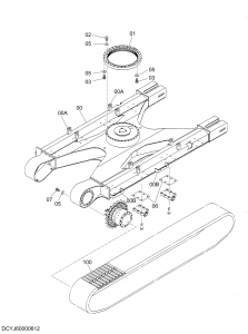 Hitachi EG65R-3 track frame
