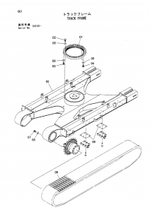 Hitachi EG70R track frame
